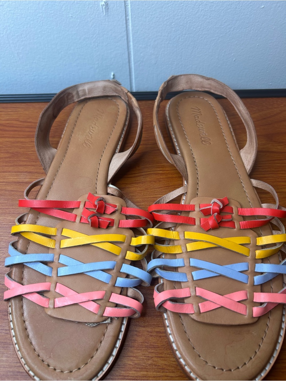 Madewell Women's Maya Huarache Sandals Size 9 Multicolor Strappy